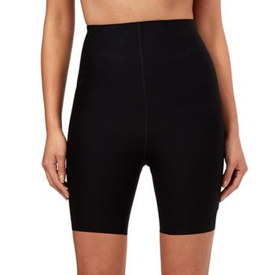 Black thigh length shapewear shorts